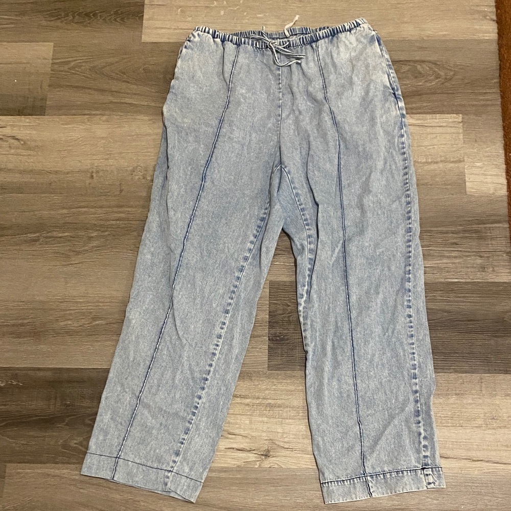 Jane and Delancey Casual Light Blue Drawstring Pants